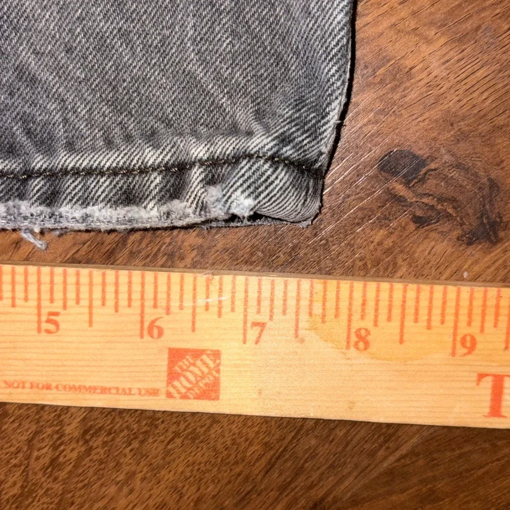 Levis 501 Premium Jeans Faded Black Straight Leg Button‎ Fly Denim Men's 29x30